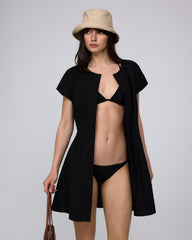 Flora Pleated Shirt Dress