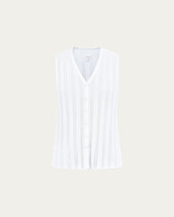 Sumire Open Knit Button Front Tank