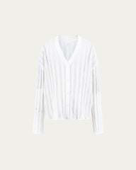 Sumire Open Knit Striped Cardigan