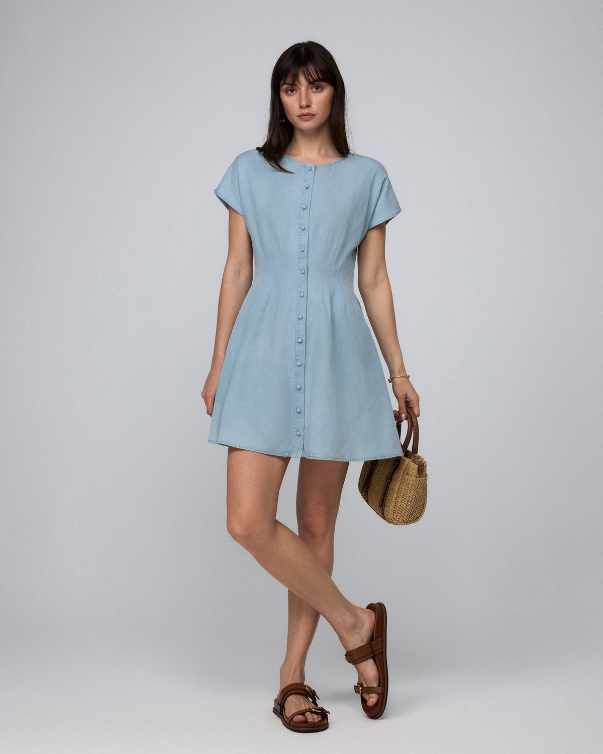 Faye Pleated Shirt Dress