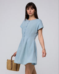 Faye Pleated Shirt Dress