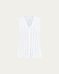 Sumire Open Knit Button Front Tank